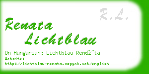 renata lichtblau business card